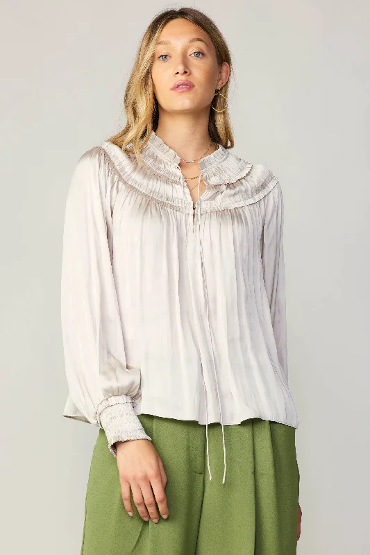 Ruffled Yoke Blouse